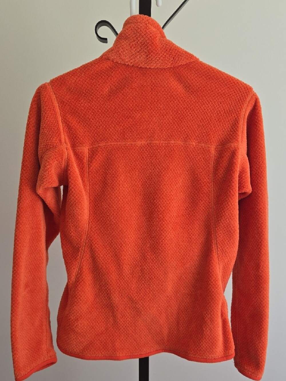 Patagonia Women's Bright Orange Snap-Placket Fleece Pullover - Picture 2 of 4